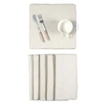 Hausattire Cotton Frayed Placemats Set Of 6 Dining Table 14X14 Inch Rustic Vin New. Price: $49.05.