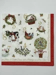 Twelve 12 Days Of Christmas Cocktail Napkins Caspari Ornament Oyster Decoupage New. Price: $6.00.