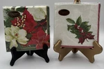Lot Of 2 New Caspari Floral Christmas Cocktail Napkins Amaryllis Holly Unopened. Price: $5.99.
