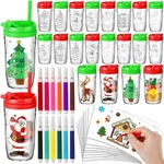 16 Sets Christmas Your Own Cups 8 Oz Coloring With Lid An... New. Price: $74.84.