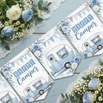 Blue Happy Camper Bunting Caravan Birthday Banner Summer Party Decor New. Price: $9.46.