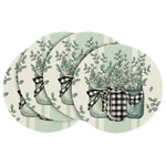 Artoid Mode Eucalyptus Buffalo Plaid Spring 14", Round Pcs, Beige/green New. Price: $15.66.
