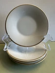Vtg Pottery Barn Tiny Plates With Gold Rim Set Of 4. Org. Paper Label Japan New. Price: $20.00.