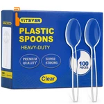 100 Clear Plastic Spoons Heavy Duty, Premium Count, New. Price: $16.99.