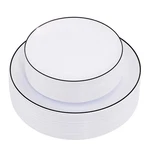 Ejonirinjonir Ei 100PCS And Black Disposable Plates For Partywhite New. Price: $78.32.