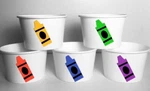 Party Cups Birthday SET/12 Favor Food Bowls Ice Cream Crayons Coloring New. Price: $17.99.