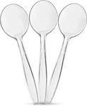 Plasticpro Clear Soup Spoons Disposable Cutlery Medium Weight Utensils New. Price: $8.44.