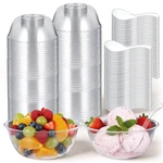 100 Pack 12 Oz Clear Plastic Bowls And Spoon, Disposable Hard Small ... New. Price: $39.37.