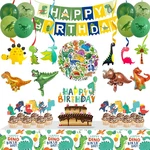 Dinosaur Birthday Party SUPPLIES,104 Pcs Set,balloons,banner,tablecloth,stickers New. Price: $25.99.