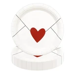Hfbobp 50PCS Valentines Paper Plates Party Decorations, 7INCH 7IN, Love New. Price: $16.99.