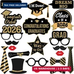 Katchon, Graduation Photo Booth Props 2026 - Pack Of 21 For New. Price: $21.60.