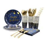 Serve 25 Guests 200 Pcs Disposable Happy Birthday Plates And Napkins Party New. Price: $29.16.