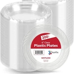 Munfix 200 Clear Plastic Plates Set - 6 Disposable Dessert Inch, New. Price: $32.45.