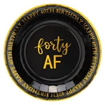 Crisky 40TH Birthday Plates Black And Gold Dessert Buffet Cake Lunch Dinner New. Price: $24.94.
