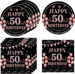 40 Pcs 50TH Birthday Decorations For Women Rose Gold Pink New. Price: $17.99.