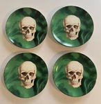 Ashland Decrotive Skull Ceramic 4 Plates Set New. Price: $28.00.