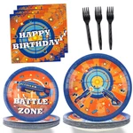 Gisgfim 96 Pcs Dart War Plates And Napkins Party Supplies Themed New. Price: $28.38.