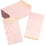 Pink Napkins Disposable - 50 Pack And Gold Paper Dinner With S... New. Price: $20.87.