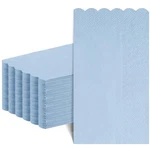 Paper Napkins 60 Pcs Light Blue 2 Ply Scalloped Disposable Guest Natnarr Hand New. Price: $20.00.