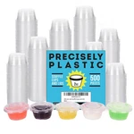 Disposable Plastic Souffle/portion Cups With Lids 500 Sets 2OZ Bulk New. Price: $48.40.