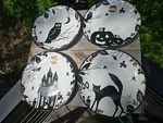 Lenox Vintage Halloween Haunted Assorted Accent Plates, Set Of 4 New Box. Price: $26.99.