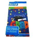 Congrats Plastic Graduation Party Table Cover 54" X 108" New Decor. Price: $6.00.