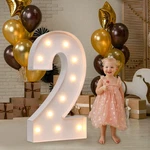 Imprsv Marquee Numbers, 4FT Light Up For 2ND Party Birthday Decorations, Open. Price: $7.99.