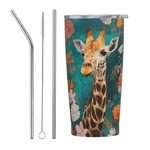 Lyemvhe Giraffe Tumbler With Lid And Straw 20OZ Insulated 676.3 Ounces, Green New. Price: $29.74.