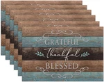 Thankful Grateful Blessed Set Of 6 For Kitchen Table Washab New. Price: $28.48.