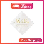Crisky Napkins And Mrs Gold Cocktail Beverage Dessert For Wedding Shower Enga New. Price: $18.31.