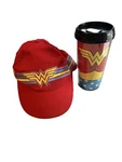 Wonder Woman Travel Mug Comics Tumbler And Hat Pre-owned Collectible Used. Price: $9.88.