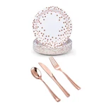125 Pcs Disposable Rose Gold Plates Dinnerware All Occasions Party Guest Set New. Price: $15.95.