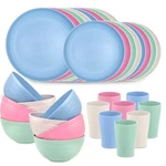 Supernal Wheat Straw Dinnerware, Plates And Bowls Sets Dishwasher New. Price: $78.50.