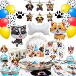 Puppy Birthday Party Supplies Dog Decoration Tableware Balloons Plates Cup New. Price: $20.99.