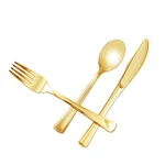 100PCS Gold Plastic Silverware - Cutlery Set Disposable Flatware... New. Price: $20.54.