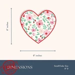 Bonjour Fete Floral Heart Plates 8.3"X 7.75" Valentine's Day Pk New. Price: $20.00.