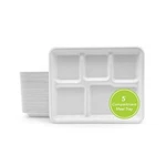 Three Leaf Compartment Bagasse (school) Tray 500 Ct. Heavy-duty- Super Stro... New. Price: $123.25.