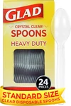 Glad Clear Plastic Spoons - Dishwasher Safe Disposable Heavy Duty Utensils New. Price: $6.99.