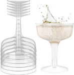 Plastic Champagne Party GLASSES-2 Piece Disposable Oz Wine Cups (24) New. Price: $25.95.