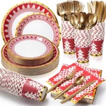 200 Pcs Christmas Dinnerware Set Disposable Paper Plates And Napkin... New. Price: $36.59.