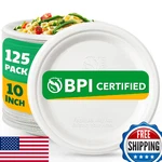 Joyborn 100% Compostable Paper Plates, Inch, 125 Count, Biodegradable Bagasse New. Price: $50.54.