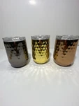 Gold Silver & Bronze Cups Hammered Stainless Steel Members Mark Set Of 3 Used. Price: $26.00.