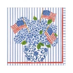Caspari American Flags And Hydrangeas Paper Luncheon Napkins, 20 Package New. Price: $12.89.