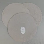 Set Of Threshold 15" Chargers Braided Polyester Round Placemats - Almond #731 New. Price: $10.39.