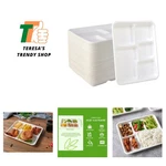 500 Pack Compartment Plates, 100% Compostable Paper Plate, 10.25X8.5 Inch D... New. Price: $139.99.