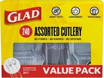 Clear Disposable Cutlery Set With Heavy Duty Plastic Forks, Knives, And Spoon... New. Price: $27.99.