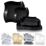 Party Disposable Plastic Plates Dinner Salad Dessert Wave Design 120PCS New. Price: $90.49.