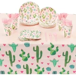 Sparkle And Bash Cactus Birthday Party Decorations 169-PIECE Dinnerware Pink New. Price: $36.28.