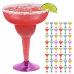 Multicolor Disposable 48 Plastic Margarita Glasses - 12 Oz Hard Cocktail Cups... New. Price: $51.30.