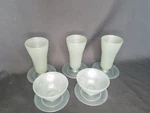 5 Vintage Tupperware Parfait Dessert Cups Smoky Grey Used. Price: $7.50.